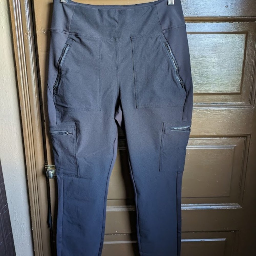 Athleta Headlands Hybrid Cargo II Leggings - Women's Black SZ 10